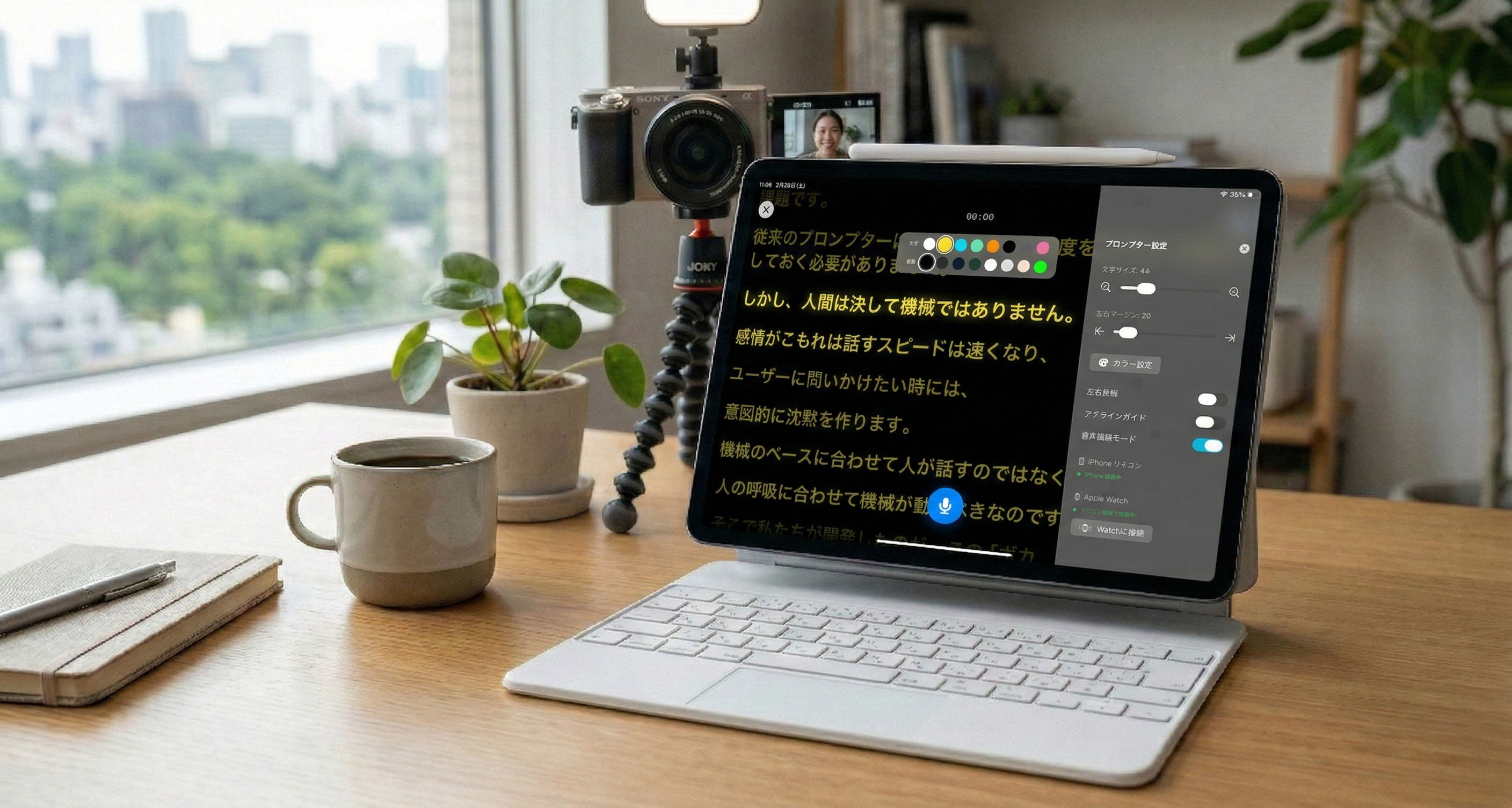 VocaPrompter voice-following teleprompter and script display features